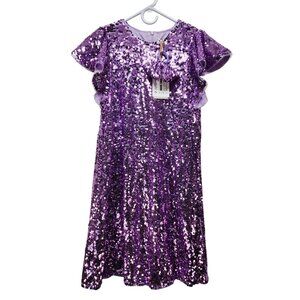 Grace Karin Girls Sequined Purple Party Dress Size 12Y